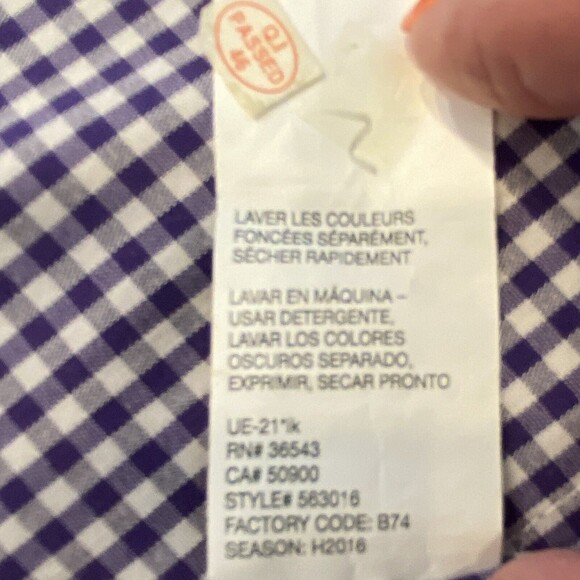 IZOD Men's BCheck Shirt Button Up LARGE Natural Stretch Long Sleeve NWOT - Picture 7 of 14